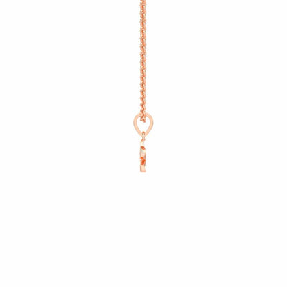 Blossom Bliss Silver Pendant - Rose Gold - Image 4