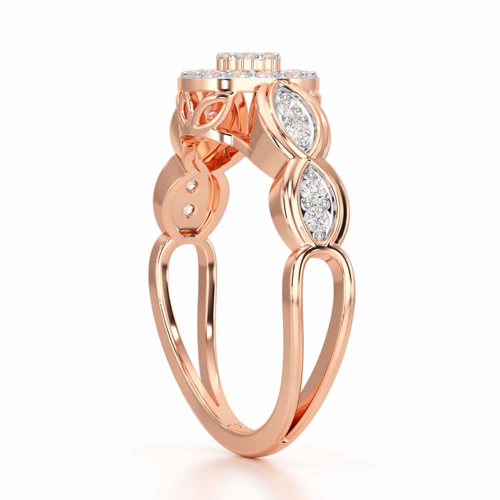 Ethereal Avni Silver Ring - Rose Gold - Image 4