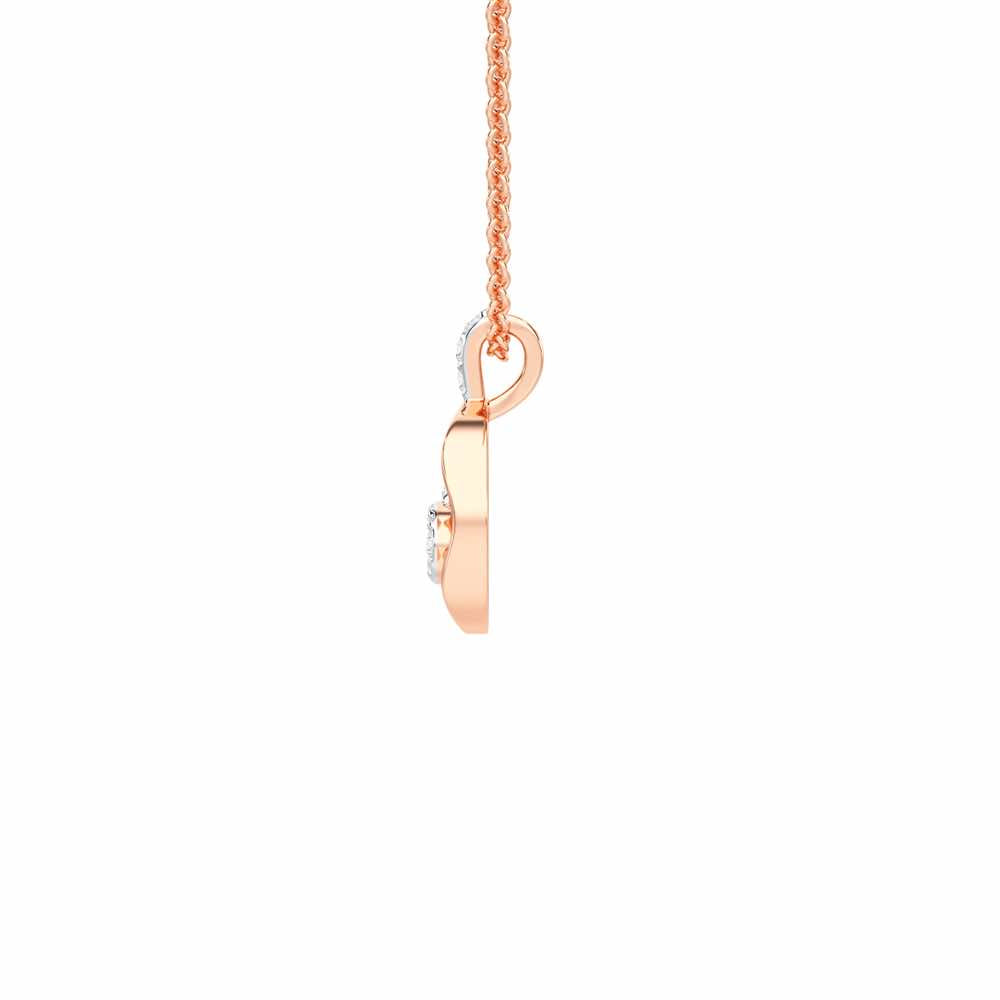 Moonlit Grace Silver Pendant - Rose Gold - Image 4