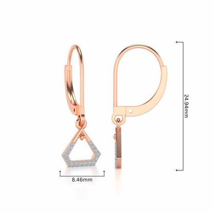Prismatic Earrings Drops - Rose Gold - Image 4