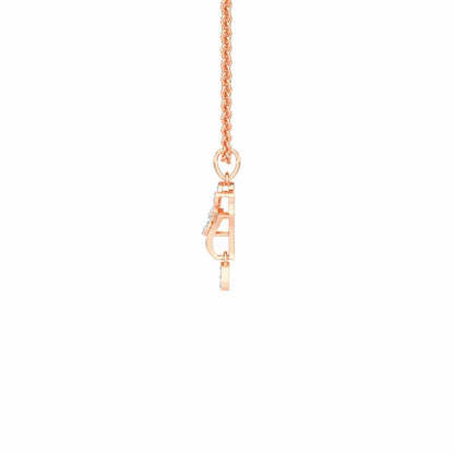 Dewdrop Radiance Silver Pendant - Rose Gold - Image 4