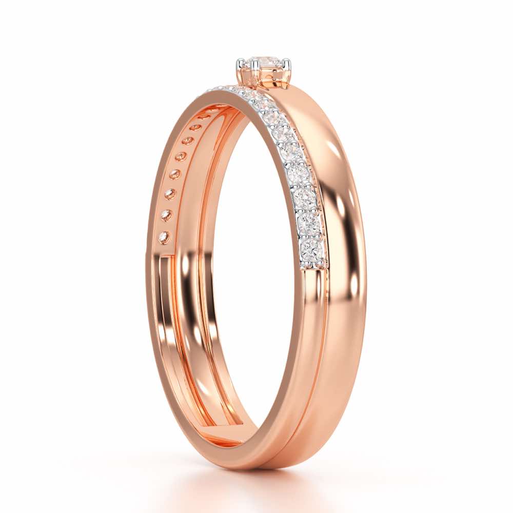 The Bliss Hint Silver Ring - Rose Gold - Image 4