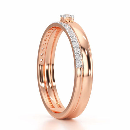 The Bliss Hint Silver Ring - Rose Gold - Image 4