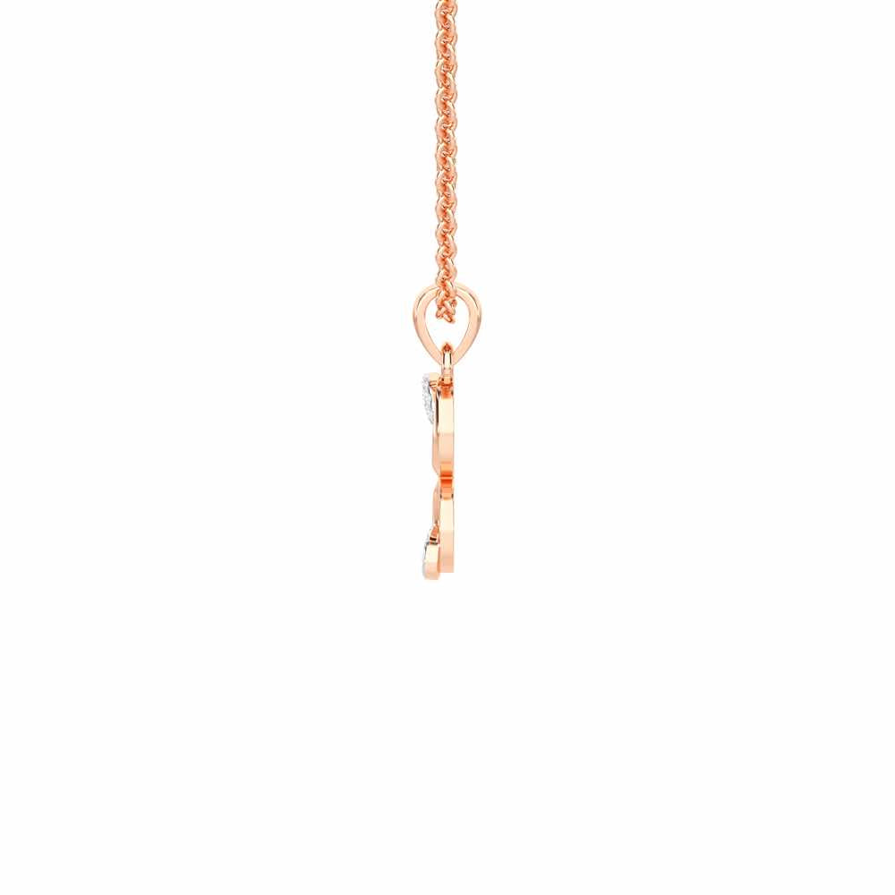 Gleam Couple Silver Pendant - Rose Gold - Image 4