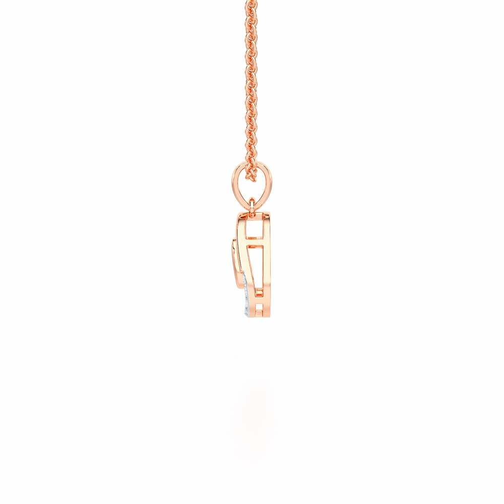 Starlight Charm Silver Pendant - Rose Gold - Image 4