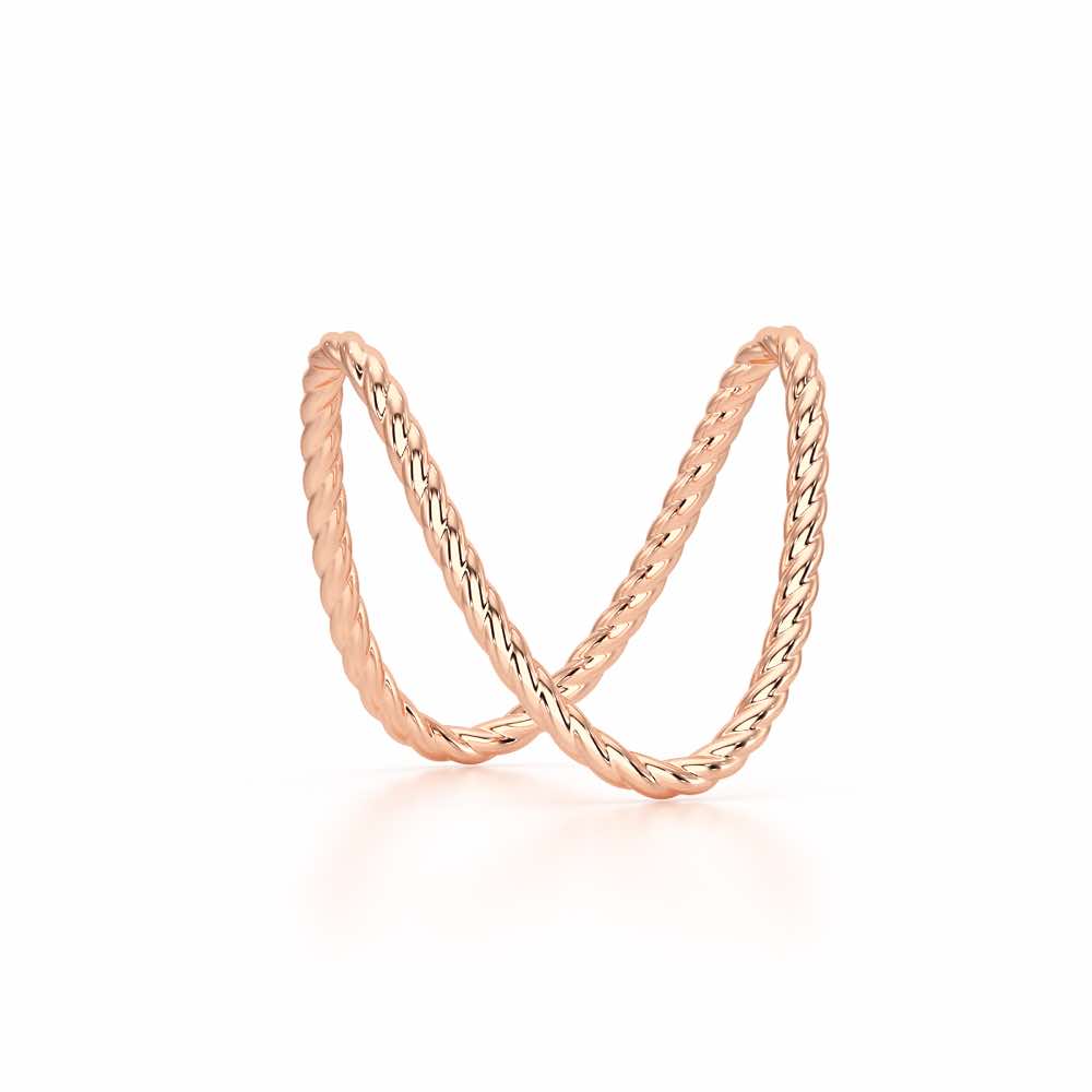Esme Armlet Silver Ring - Rose Gold - Image 4