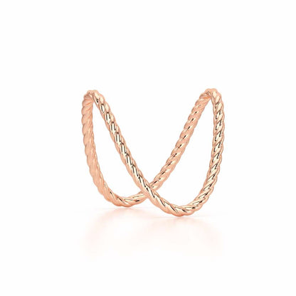 Esme Armlet Silver Ring - Rose Gold - Image 4