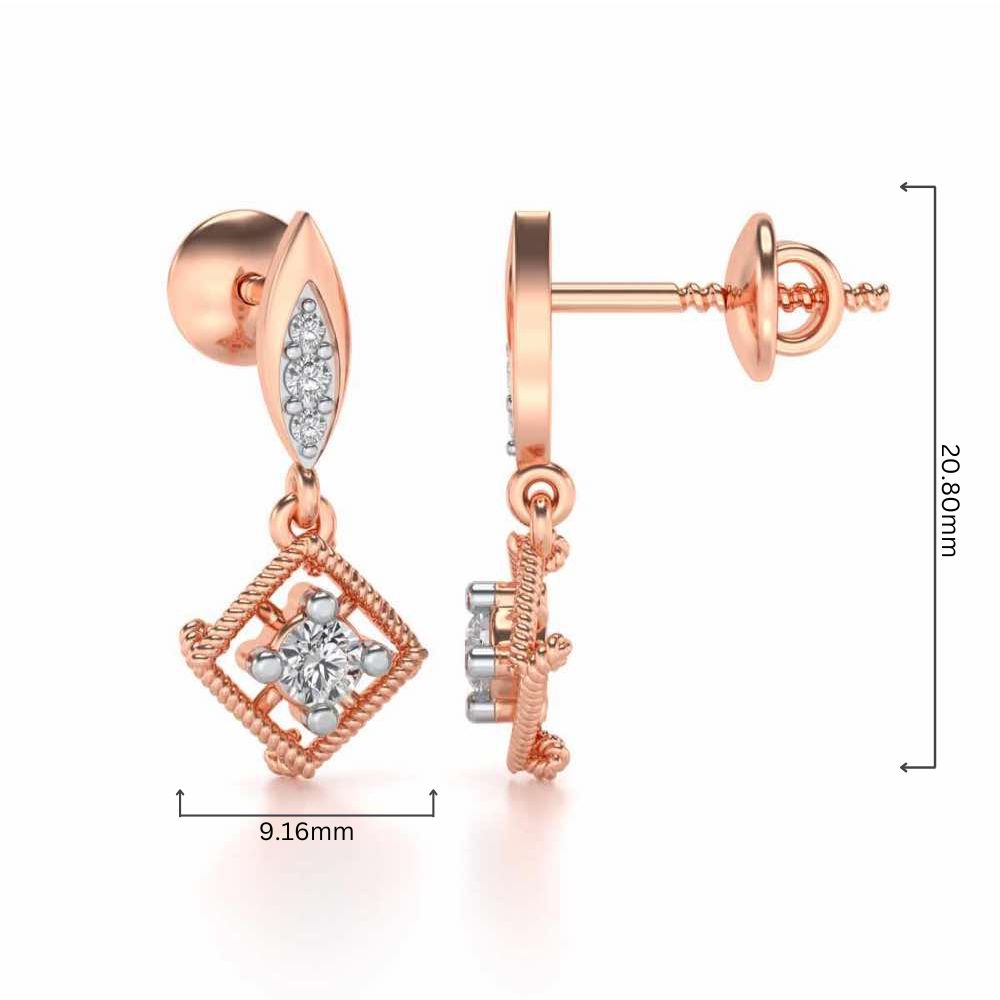 Tinsel Drop Earrings - Rose Gold - Image 4
