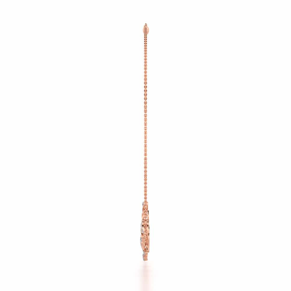 Ocean Serenity Silver Necklace - Rose Gold - Image 4