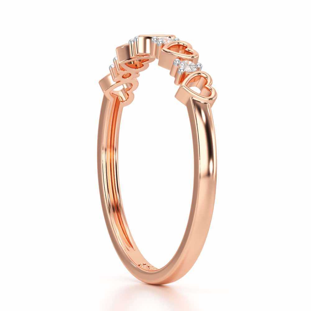 Heart Fairy Silver Ring - Rose Gold - Image 4