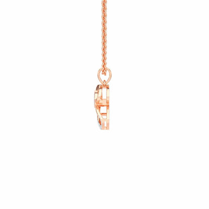 Eye of Fortune Silver Pendant - Rose Gold - Image 4