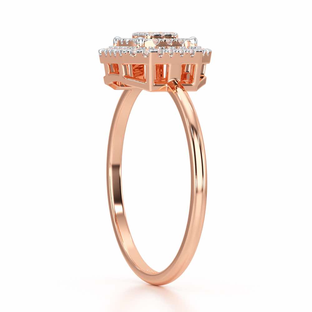 Syrina Glow Silver Ring - Rose Gold - Image 4