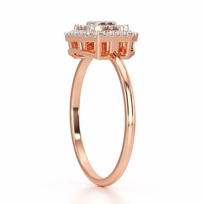 Syrina Glow Silver Ring - Rose Gold - Image 4