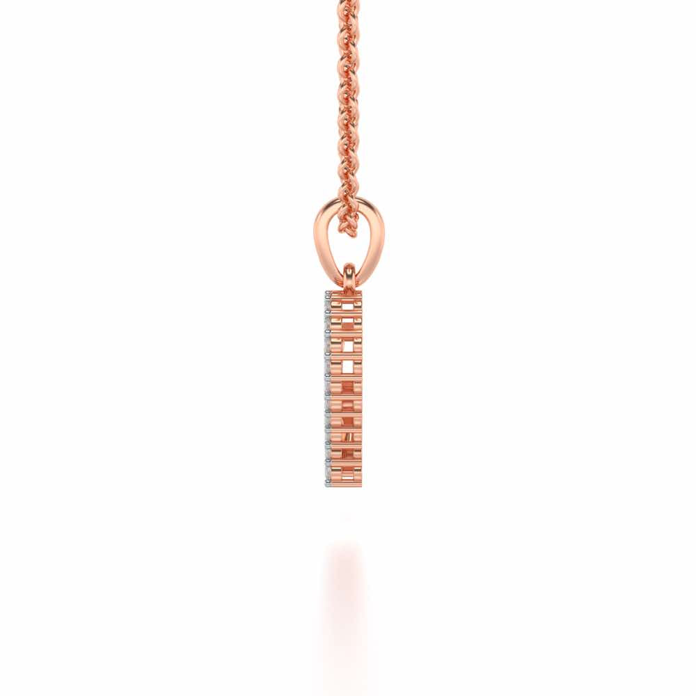 Butterfly Heart Silver Pendant - Rose Gold - Image 4