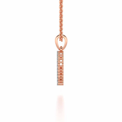 Butterfly Heart Silver Pendant - Rose Gold - Image 4