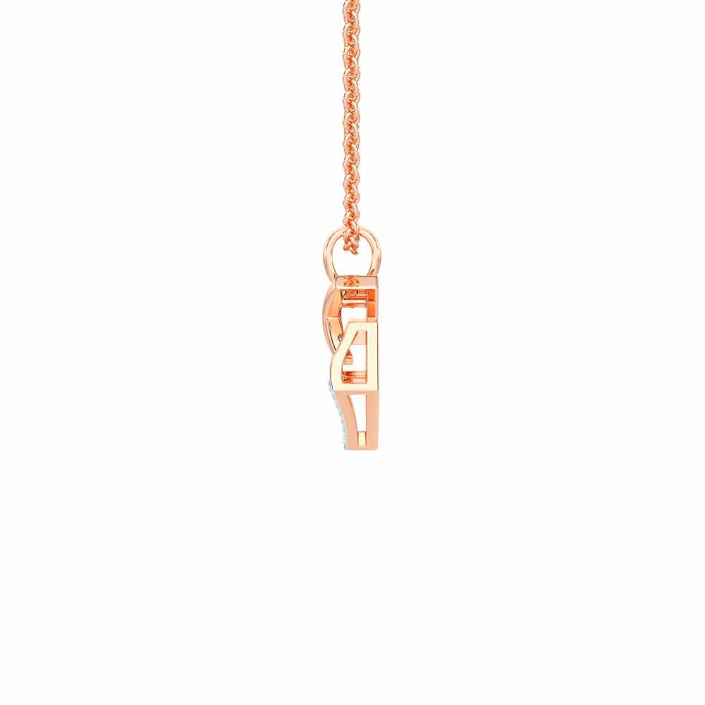Cross Glow Silver Pendant - Rose Gold - Image 4