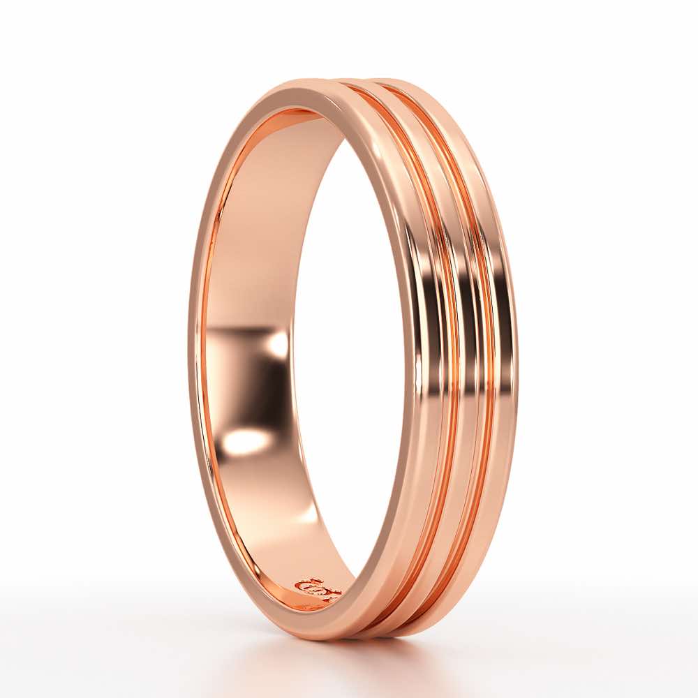 Elton Silver Band For Men - Rose Gold - Image 4