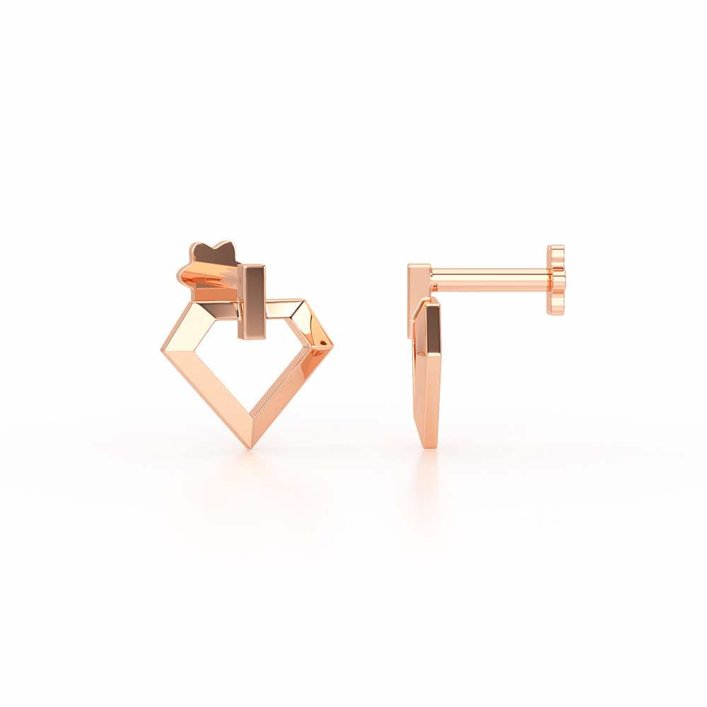 Silver Whispers Earrings - Rose Gold - Image 4