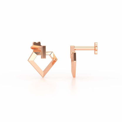 Silver Whispers Earrings - Rose Gold - Image 4
