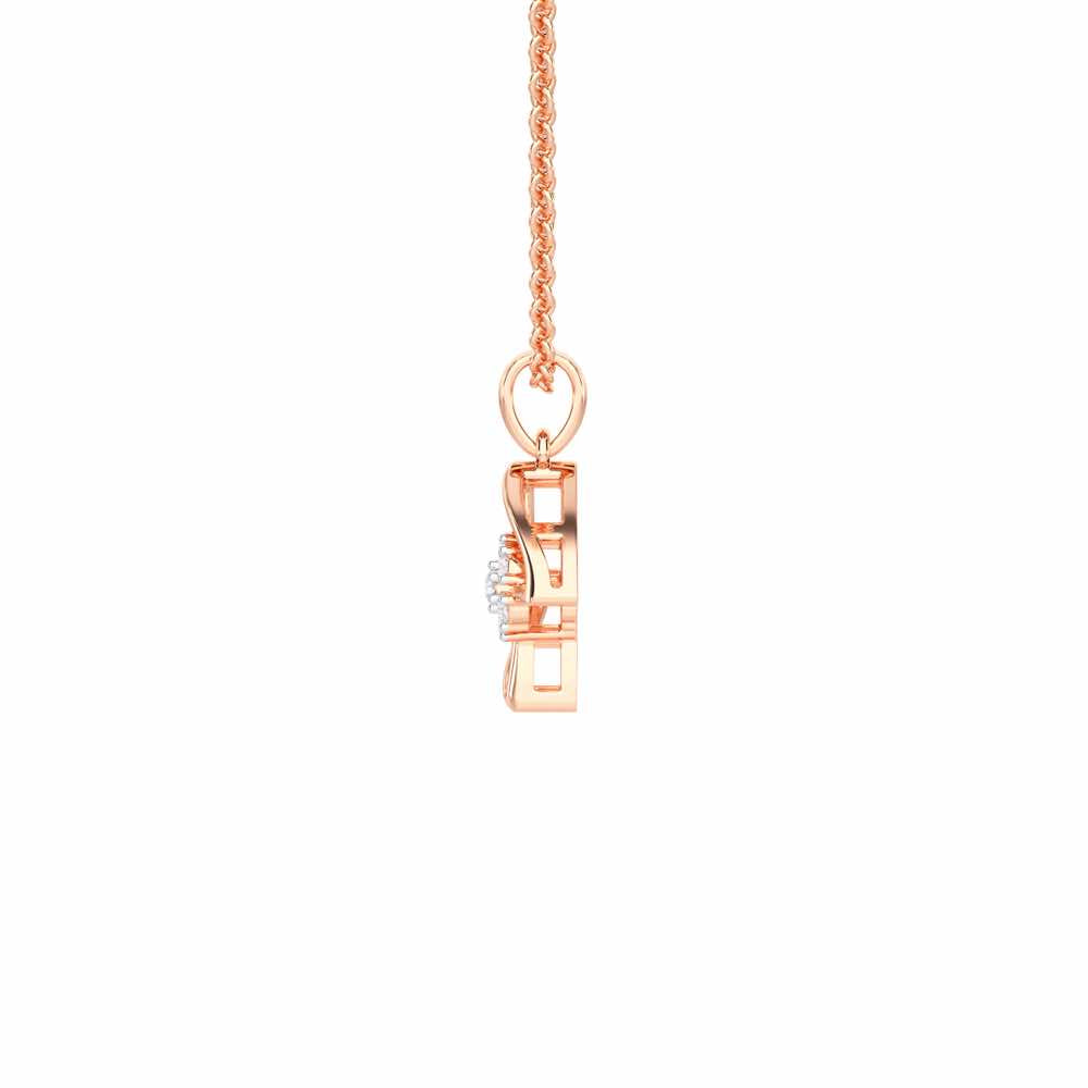 Eternal Sparkle Silver Pendant - Rose Gold - Image 4