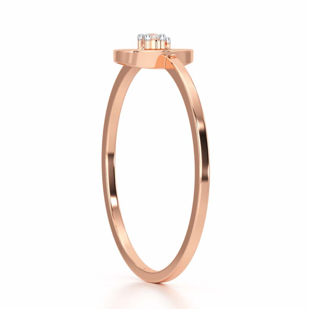 Twin Shine Silver Ring - Rose Gold - Image 4