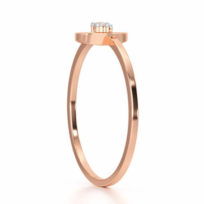 Twin Shine Silver Ring - Rose Gold - Image 4