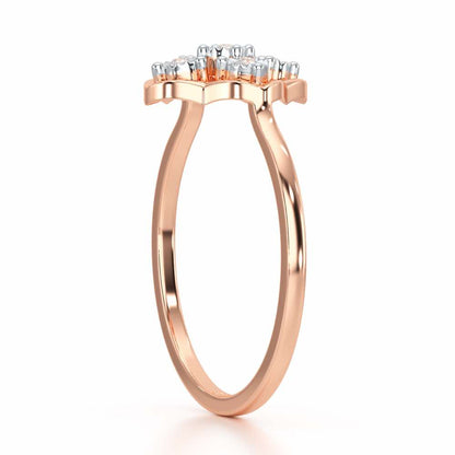Glowy Terrain Silver Ring - Rose Gold - Image 4