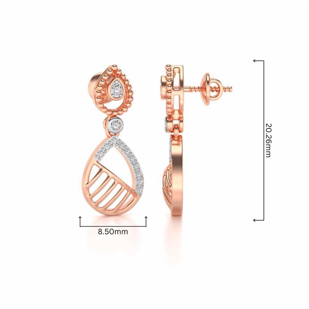 Misty Droplets Drop Earrings - Rose Gold - Image 4