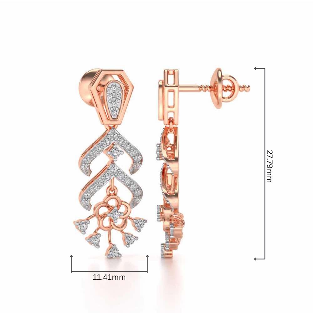 Meet Me Drops Earrings - Rose Gold - Image 4