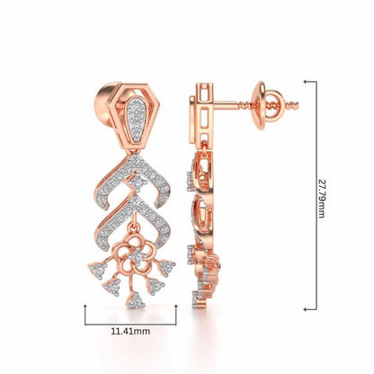 Meet Me Drops Earrings - Rose Gold - Image 4