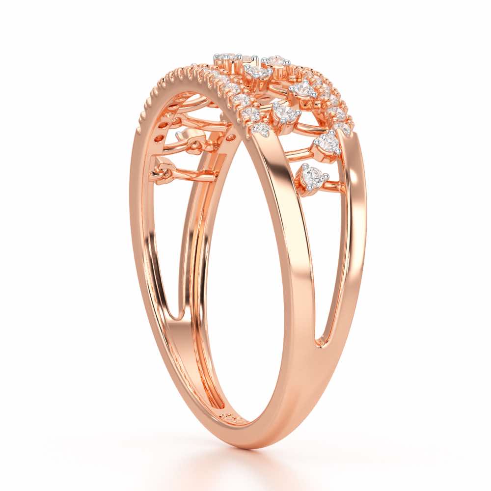 Glowy Serina Silver Ring - Rose Gold - Image 4