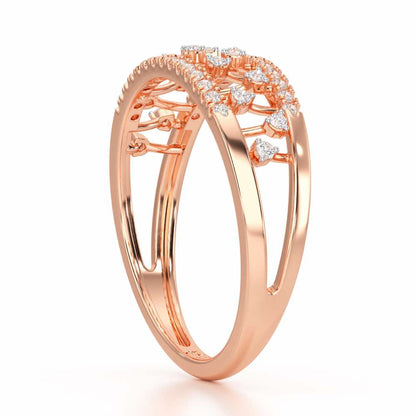 Glowy Serina Silver Ring - Rose Gold - Image 4
