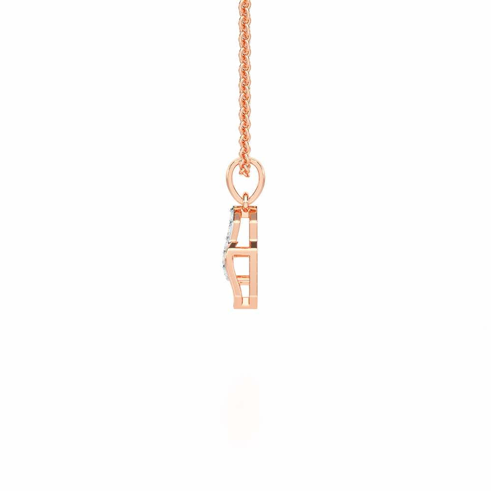 Moonbeam Glow Silver Pendant - Rose Gold - Image 4