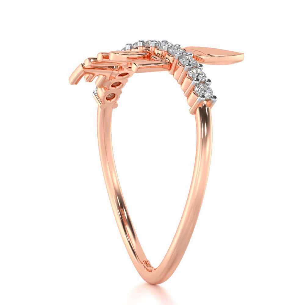 Hang Love Silver Ring - Rose Gold - Image 4