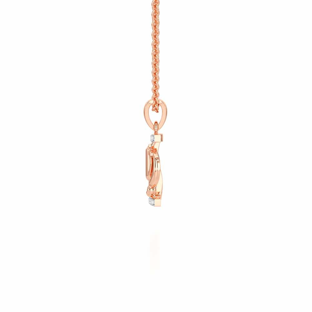 Khalsa Aura Silver Pendant - Rose Gold - Image 4
