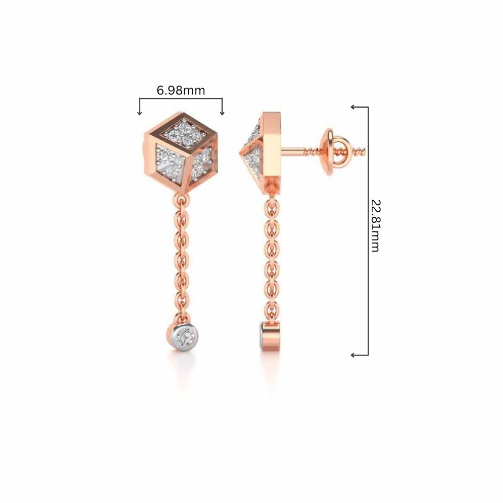 Best Ones Drop Earrings - Rose Gold - Image 4