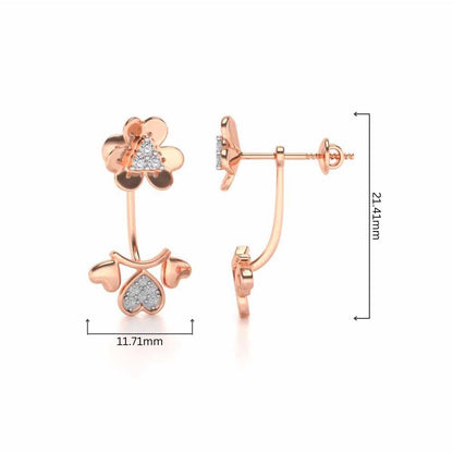 The Hearty Hanging Earring - Rose Gold - Image 4