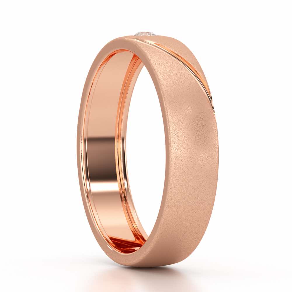 Fiora Glow Silver ring For Men - Rose Gold - Image 4