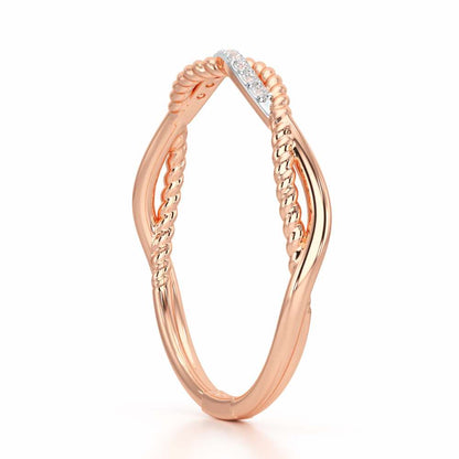 Turning Glowy Silver Ring - Rose Gold - Image 4