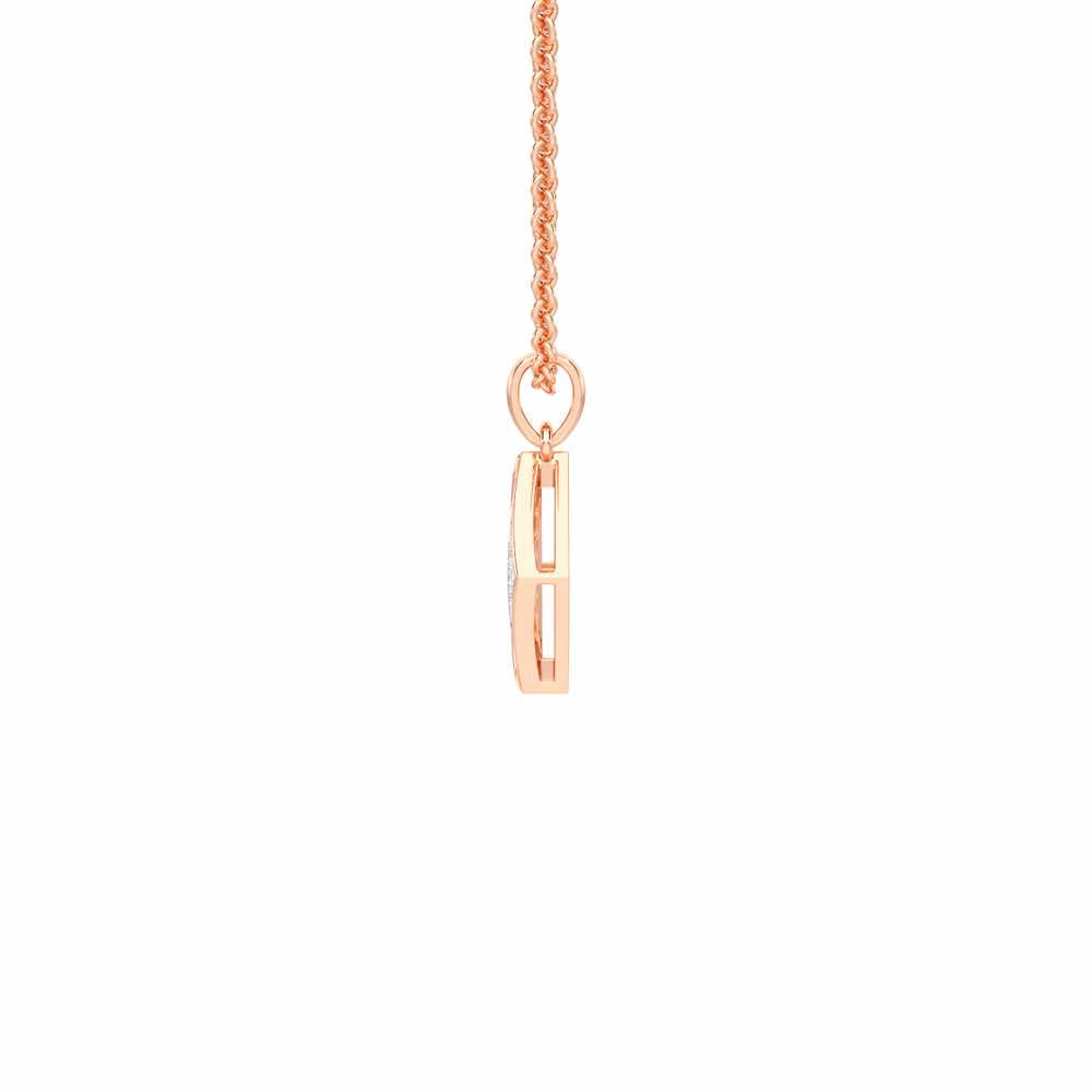 Gleaming Aura Silver Pendant - Rose Gold - Image 4
