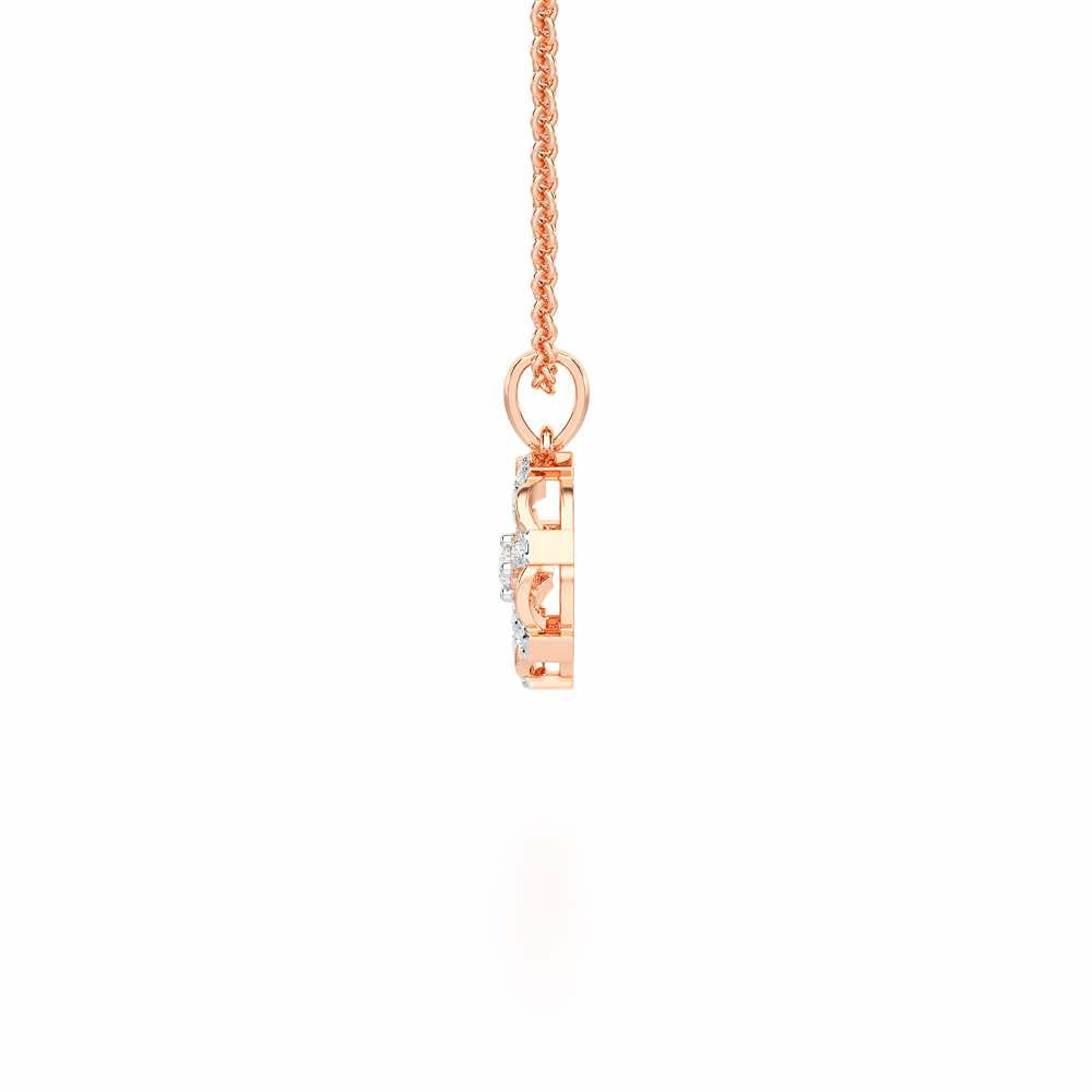 Ethereal Charm Silver Pendant - Rose Gold - Image 4