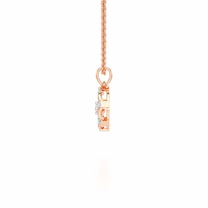 Ethereal Charm Silver Pendant - Rose Gold - Image 4