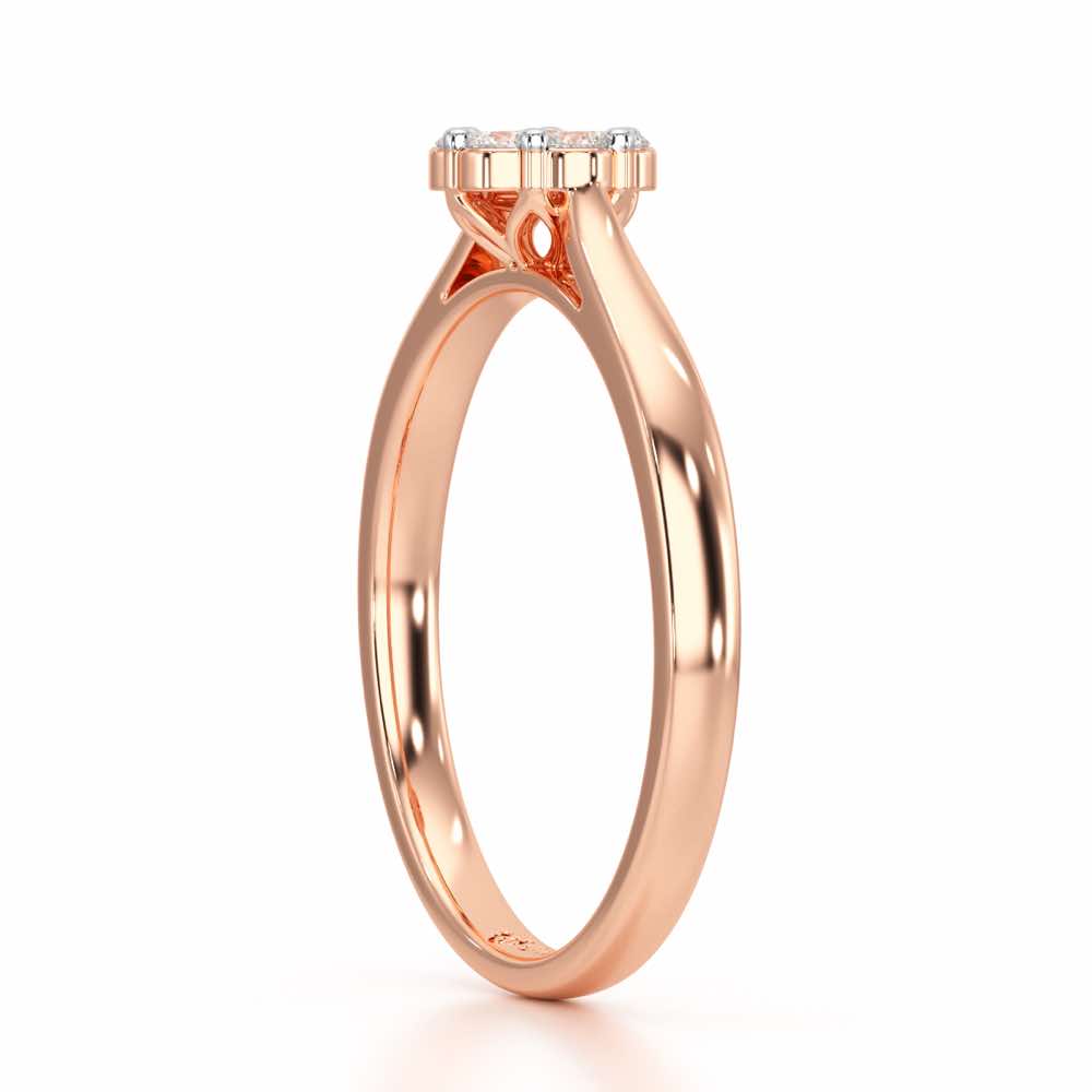 Elven Shimmer Silver Ring - Rose Gold - Image 4