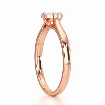 Elven Shimmer Silver Ring - Rose Gold - Image 4