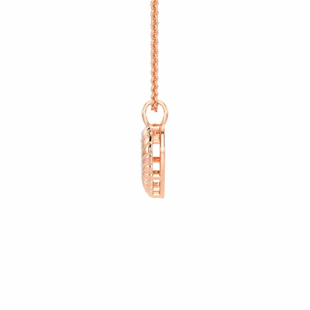 Heart Grace Silver Pendant - Rose Gold - Image 4