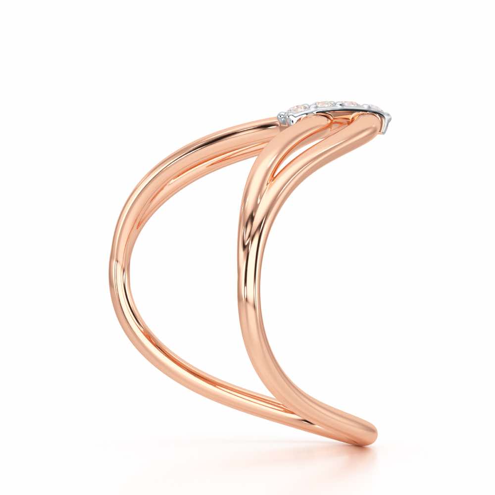 Holding Vanki Silver Ring - Rose Gold - Image 4