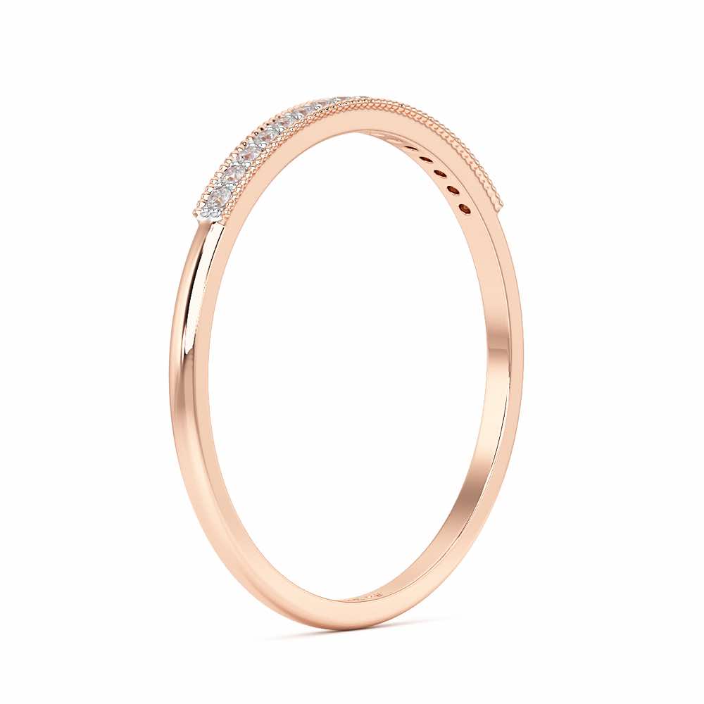 Royal Gleam Stackable Silver Ring - Rose Gold - Image 4