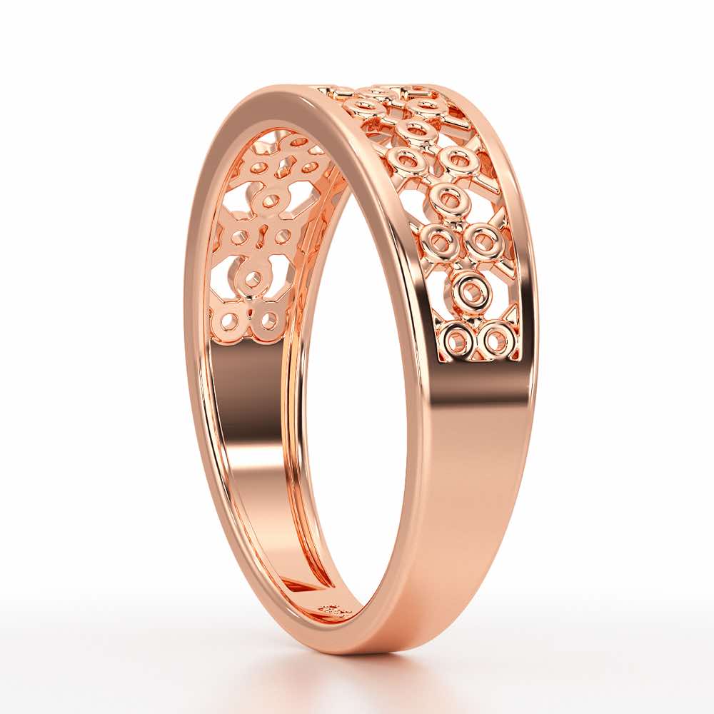 Mesh Aria Silver Ring for Women - Rose Gold - Image 4