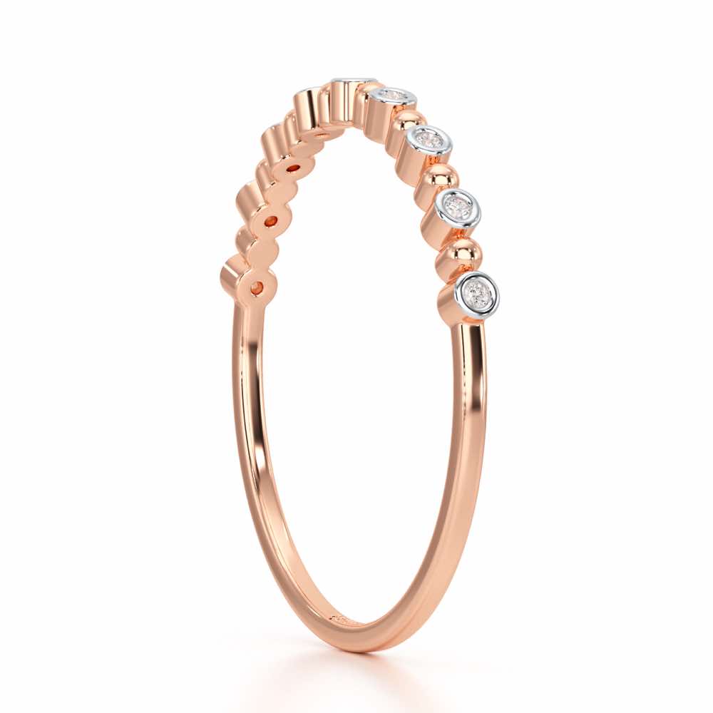 Cute Sheen Silver Ring - Rose Gold - Image 4