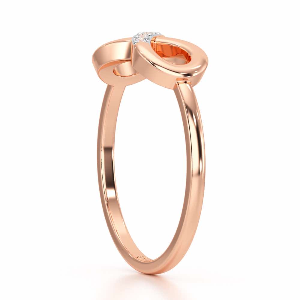Glint of Infinity Silver Ring - Rose Gold - Image 4